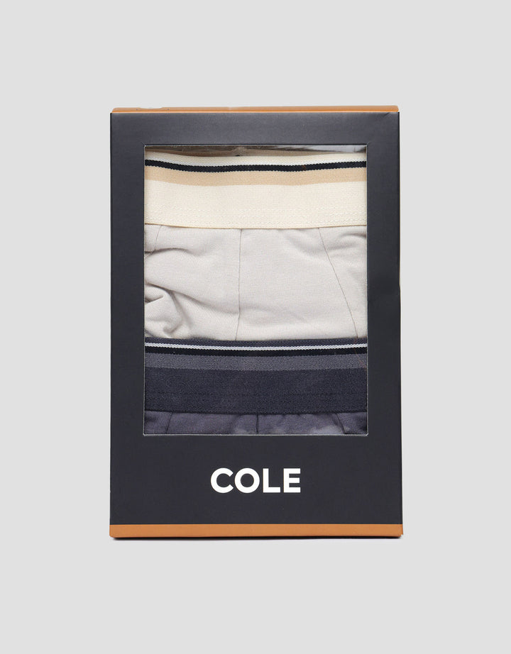 Cole Solid Stripe Marksp Boxer Pria