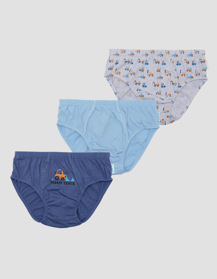 Little M Pack Of 3 Wroom Truck Celana Dalam Anak Laki-laki