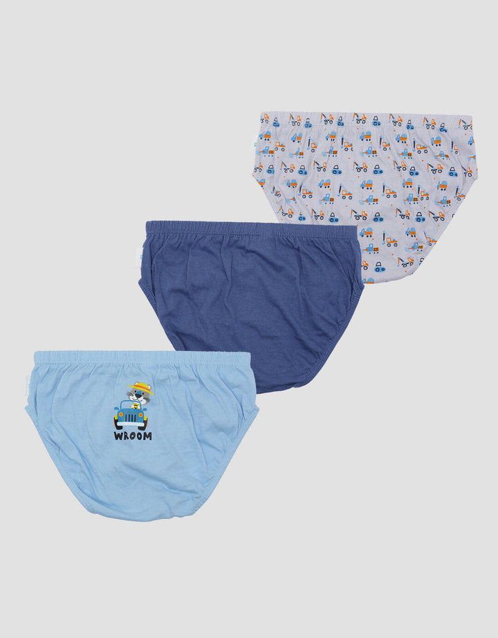 Little M Pack Of 3 Wroom Truck Celana Dalam Anak Laki-laki