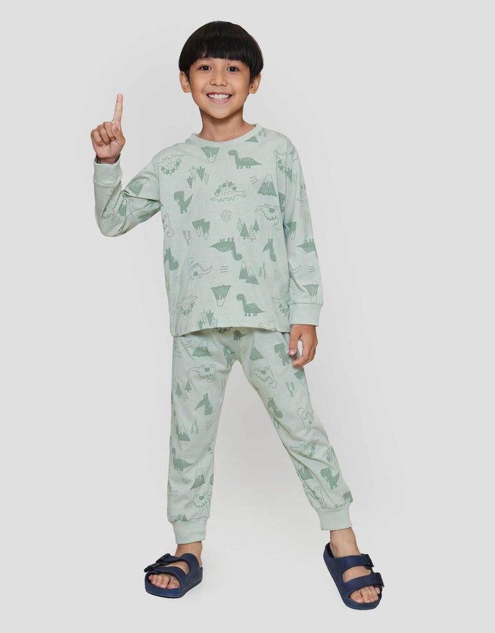 Little M Dino Setelan Anak Laki-laki