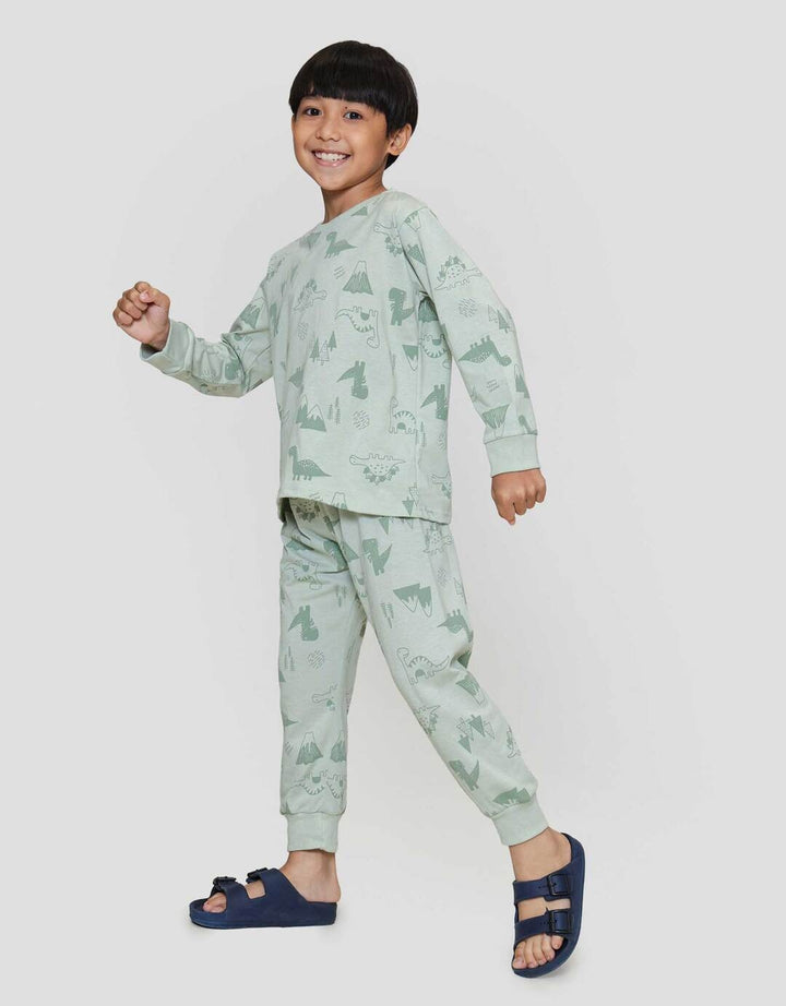 Little M Dino Setelan Anak Laki-laki