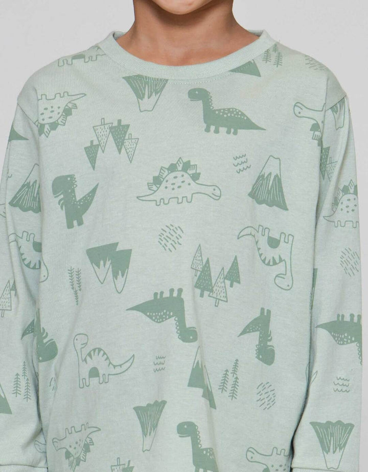 Little M Dino Setelan Anak Laki-laki