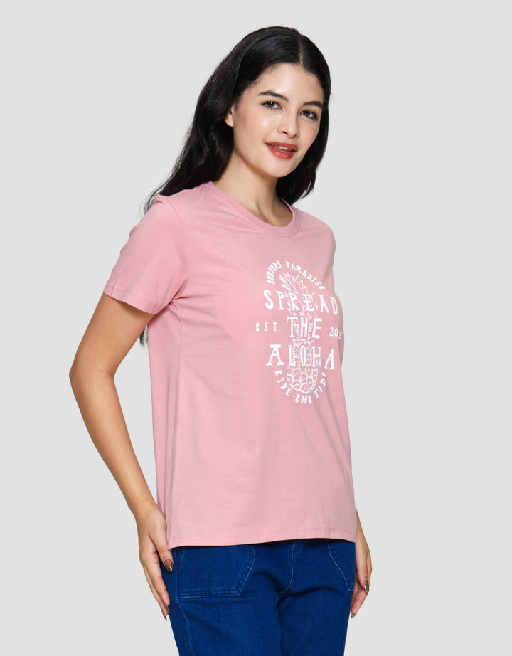 Nevada Cvc Spread The Aloha Kaos Lengan Pendek Wanita