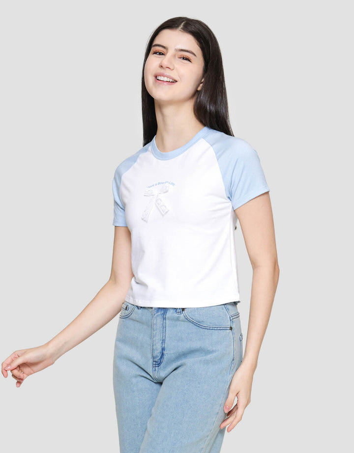 Nevada Bow-Tiful Day Kaos Lengan Pendek Wanita