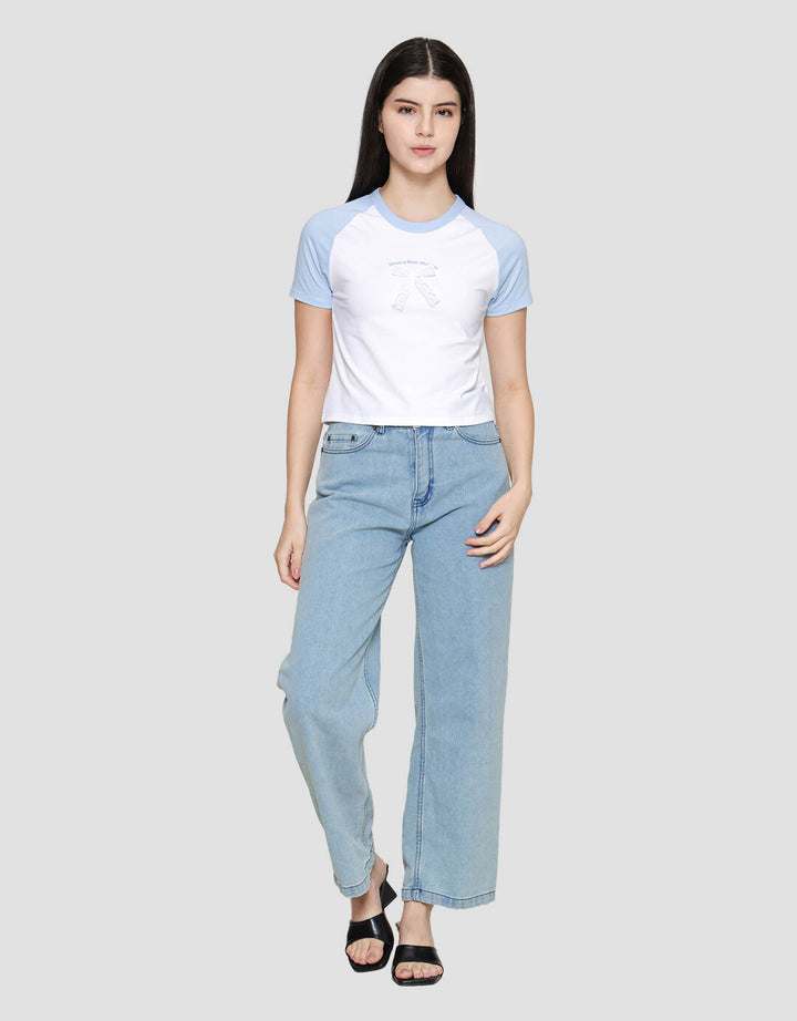 Nevada Bow-Tiful Day Kaos Lengan Pendek Wanita