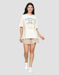 Nevada Deer Sunshine Kaos Oversize Wanita