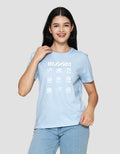 Nevada Reg Comb Pixelated Floral Kaos Lengan Pendek Wanita