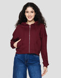 Nevada Solid Boxy French Terry Jaket Wanita
