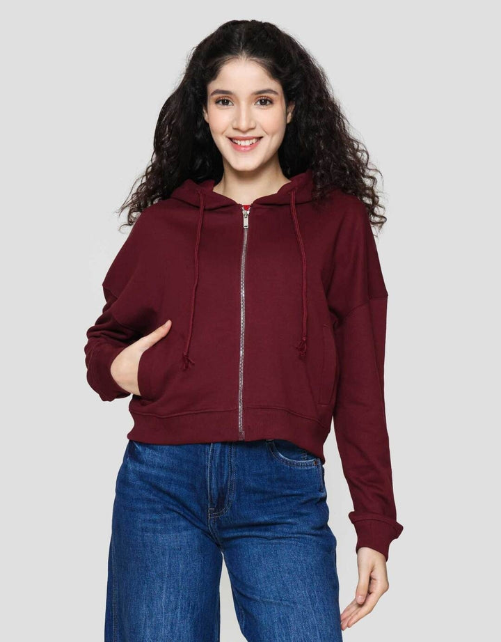 Nevada Solid Boxy French Terry Jaket Wanita