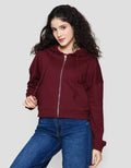 Nevada Solid Boxy French Terry Jaket Wanita