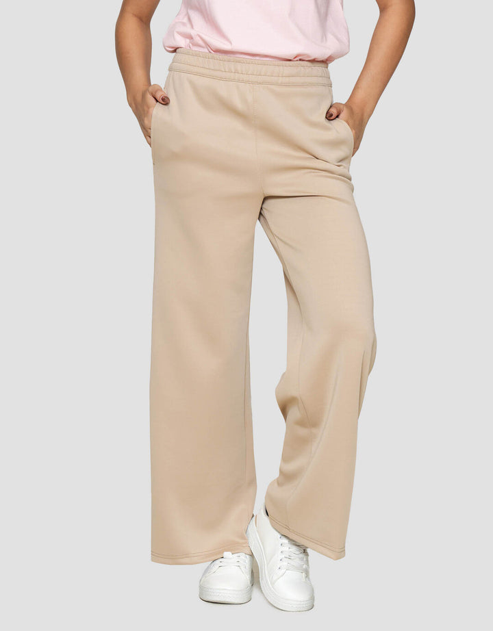 Nevada Scuba Wide Leg W/ Piping Celana Panjang Wanita