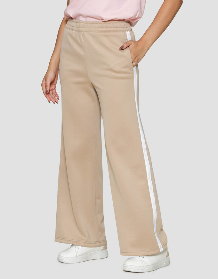 Nevada Scuba Wide Leg W/ Piping Celana Panjang Wanita