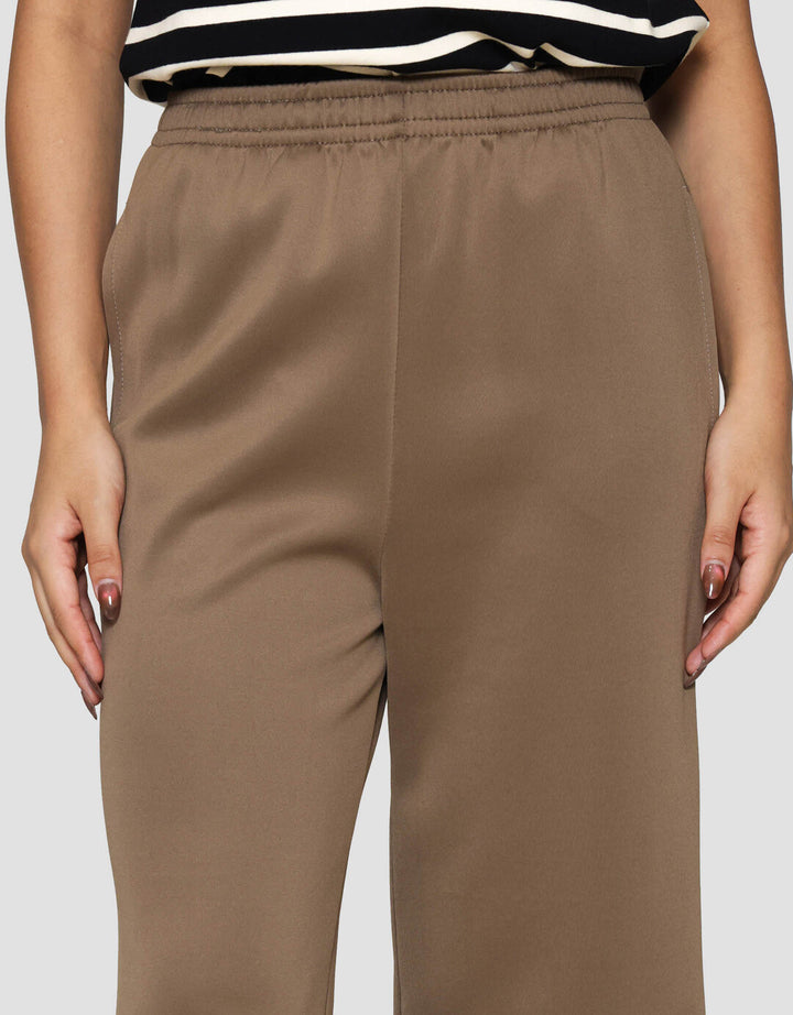 Nevada Scuba Wide Leg Celana Panjang Wanita