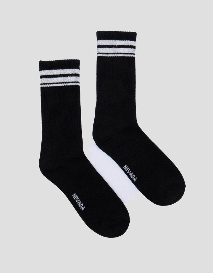 Nevada Kaus Kaki Mid Calf 3 Stripe Wanita