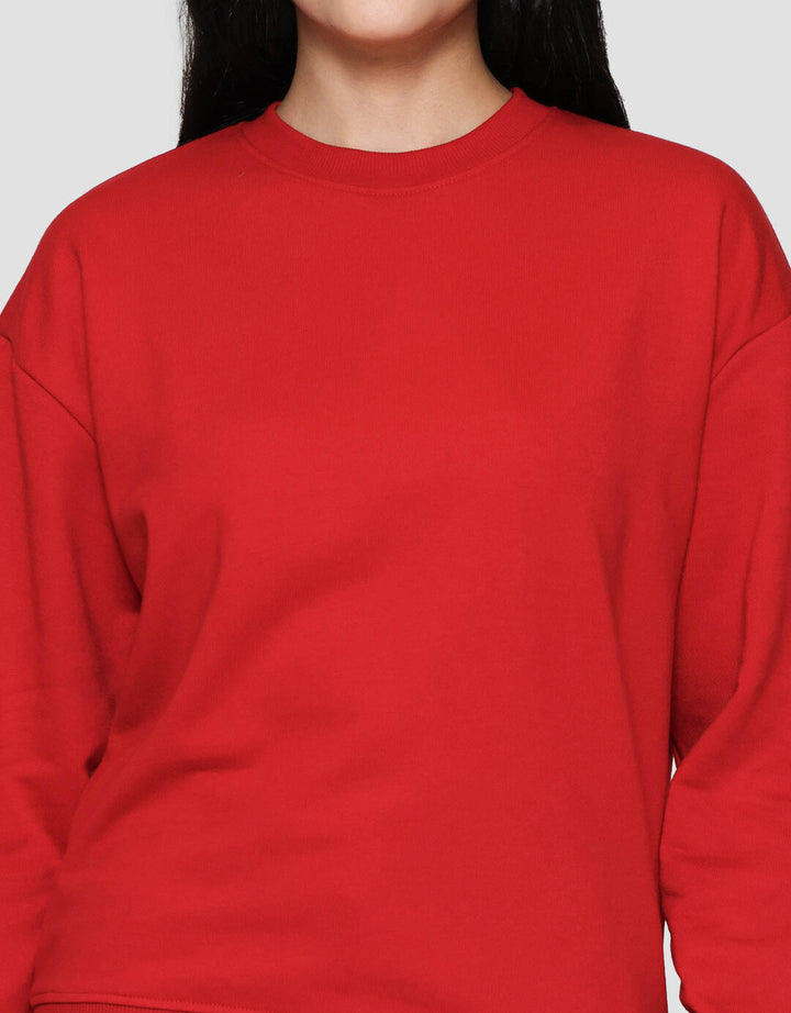 Nevada Solid Fleece Sweater Wanita