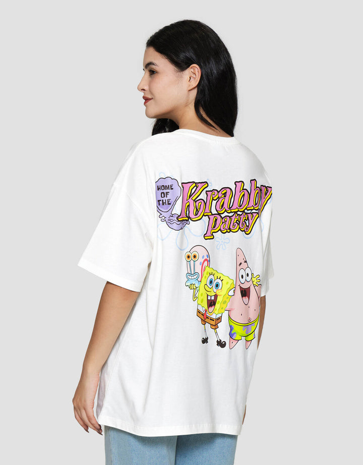 Nevada Print Spongebob Patrick Kaos Oversize Wanita