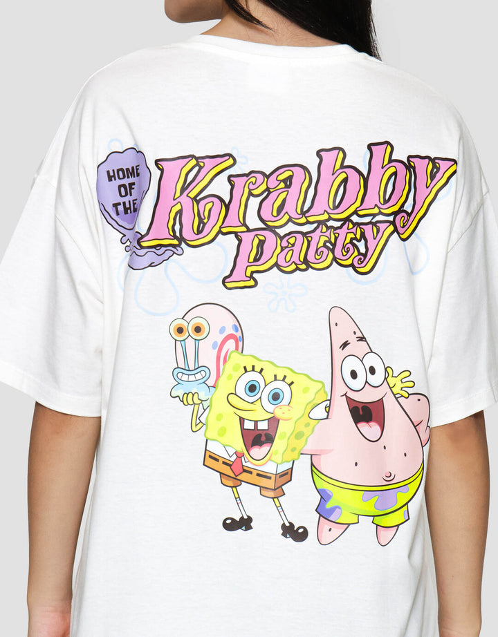 Nevada Print Spongebob Patrick Kaos Oversize Wanita
