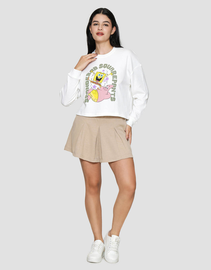Nevada Boxy French Nickelodeon Spongebob Patrick Sweater Wanita