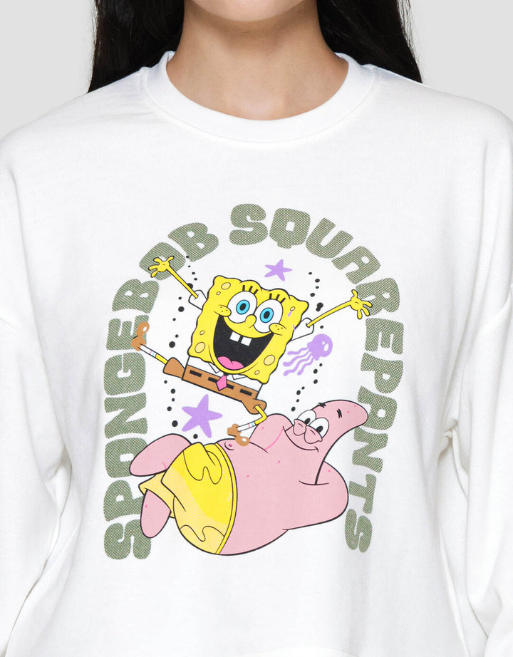 Nevada Boxy French Nickelodeon Spongebob Patrick Sweater Wanita