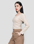 Nevada Solid Rib Double Layered Kaos Wanita