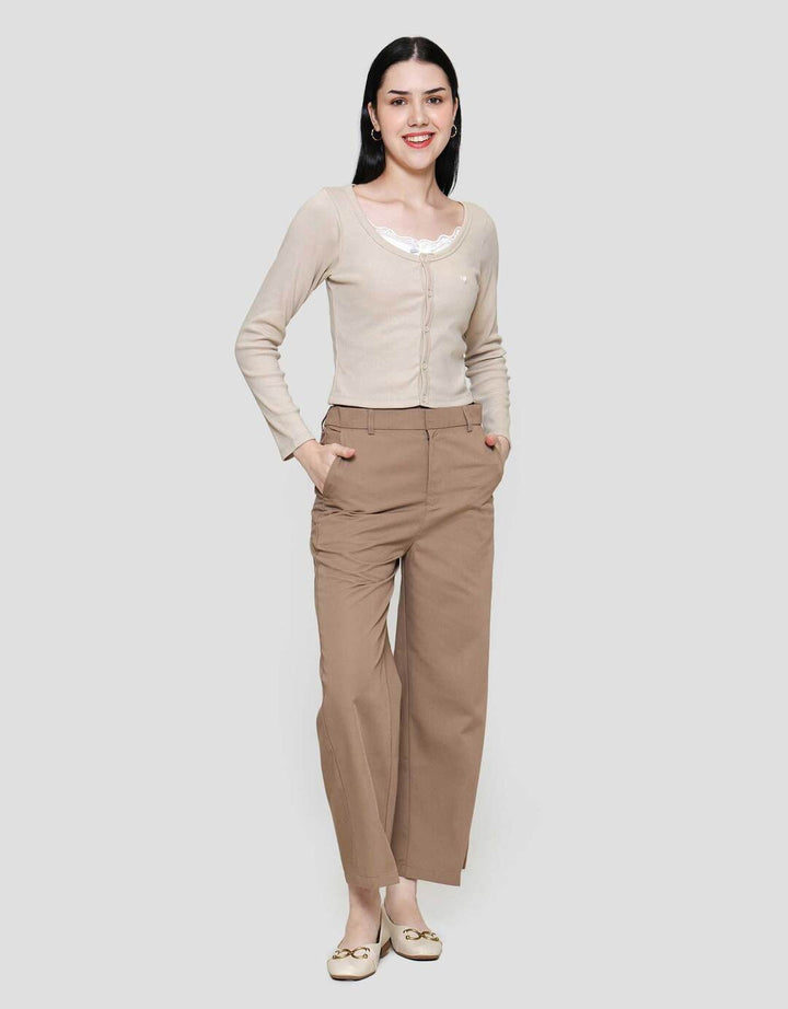 Nevada Solid Rib Double Layered Kaos Wanita