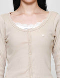 Nevada Solid Rib Double Layered Kaos Wanita