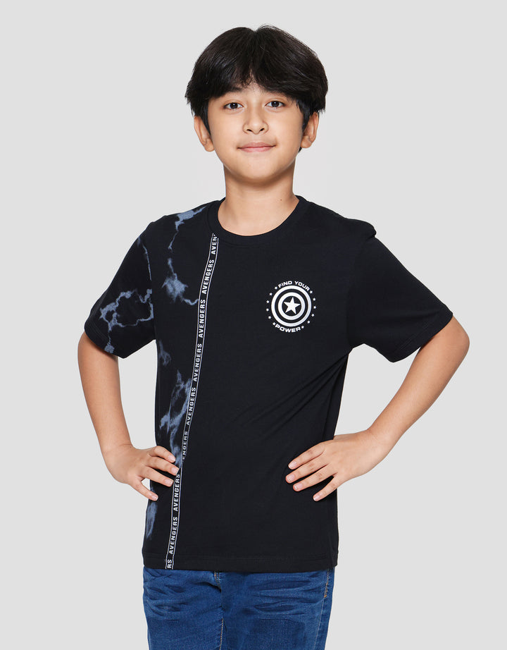 Marvel Avg Capt Amrik Logo Half Tie Dye Kaos Anak Laki-laki