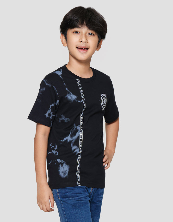 Marvel Avg Capt Amrik Logo Half Tie Dye Kaos Anak Laki-laki