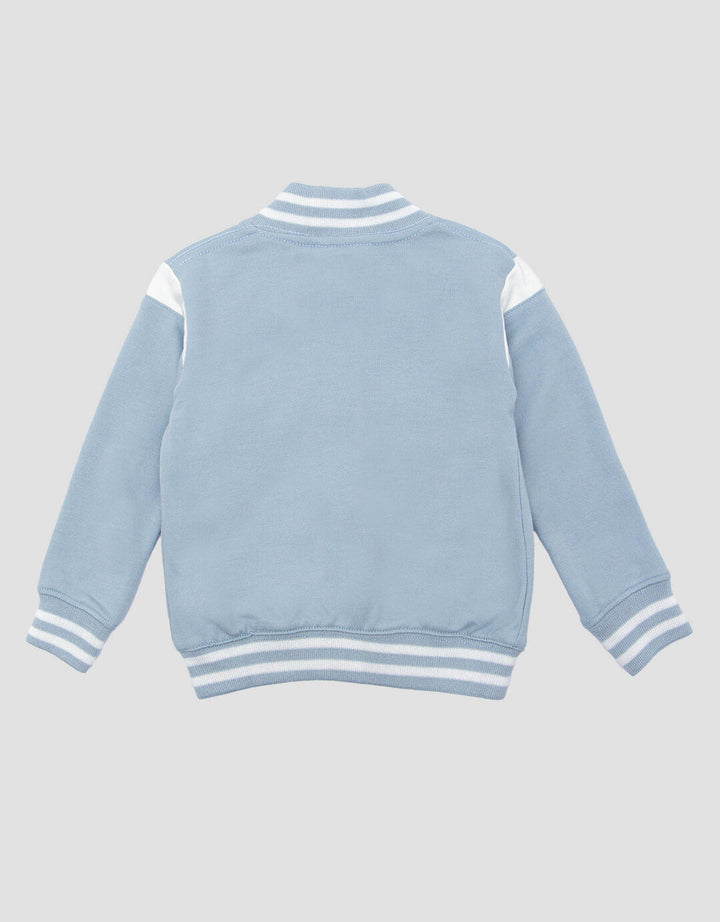 Little M Knit Bomber Logo Jaket Anak Laki-laki