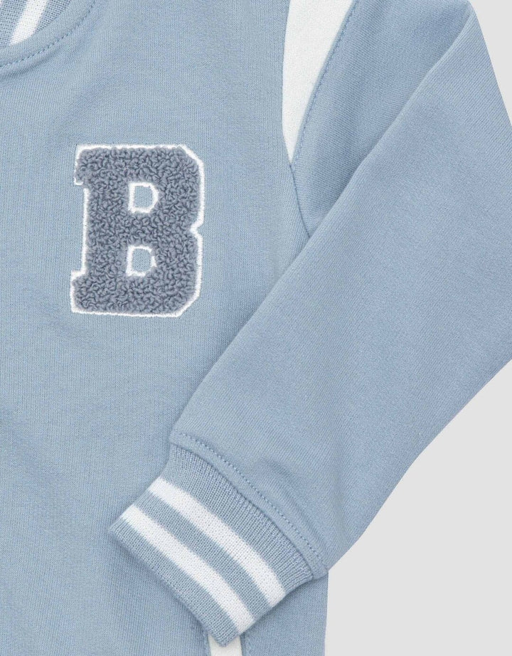 Little M Knit Bomber Logo Jaket Anak Laki-laki