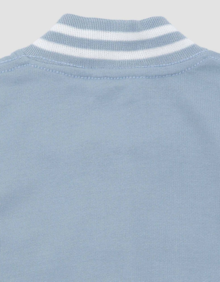 Little M Knit Bomber Logo Jaket Anak Laki-laki