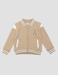 Little M Knit Bomber Logo A Jaket Anak Laki-laki