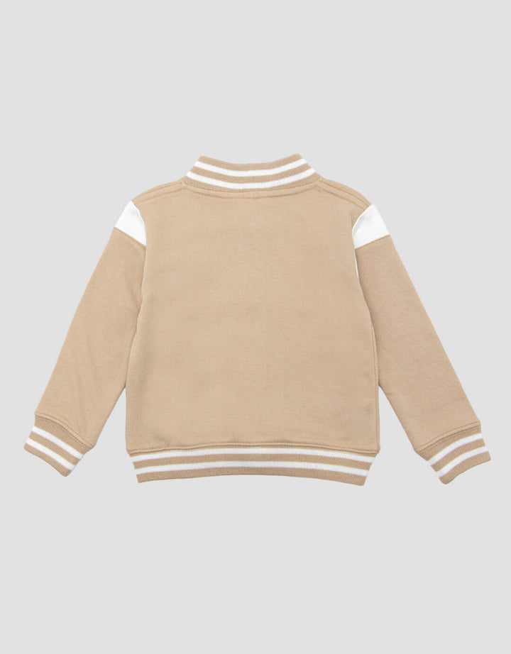 Little M Knit Bomber Logo A Jaket Anak Laki-laki