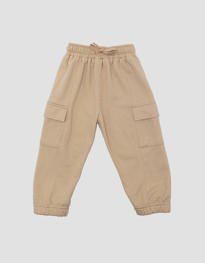 Little M Terry Cargo Celana Jogger Anak Laki-laki