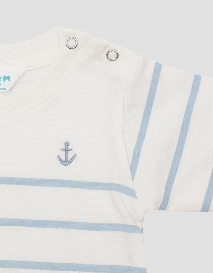 Little M Salur With Embro Jangkar Kaos Anak Laki-laki