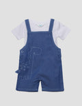Little M Chembrey Dino Jumpsuit Overall Anak Laki-laki