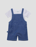 Little M Chembrey Dino Jumpsuit Overall Anak Laki-laki
