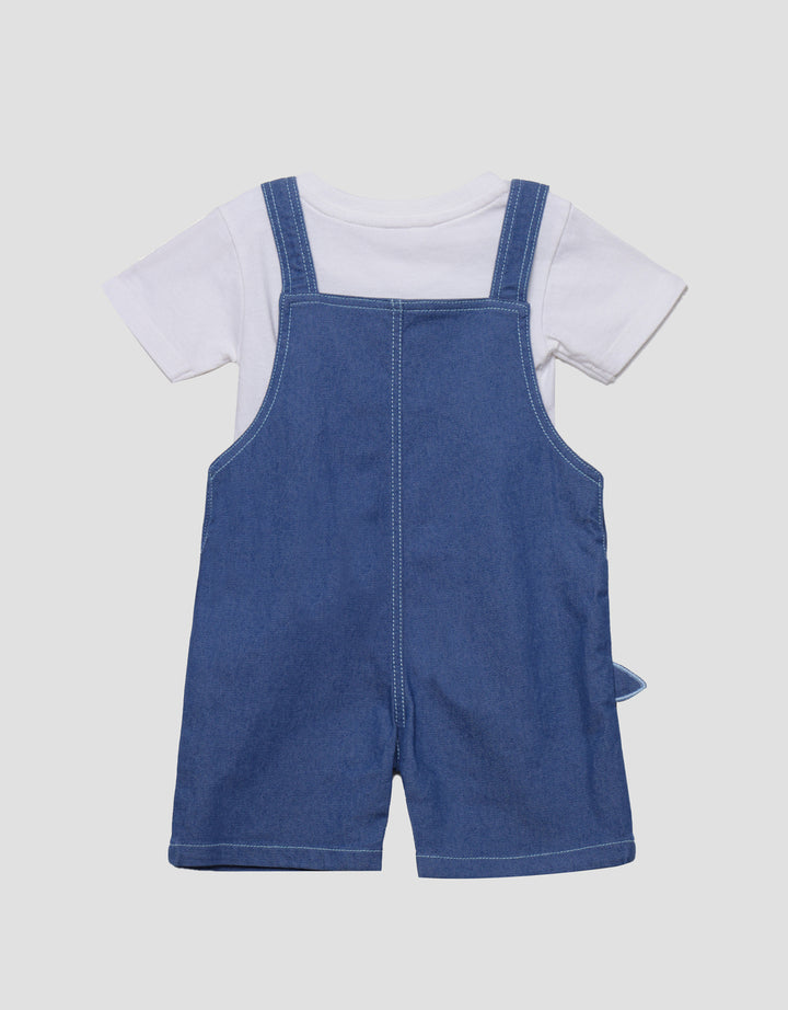 Little M Chembrey Dino Jumpsuit Overall Anak Laki-laki