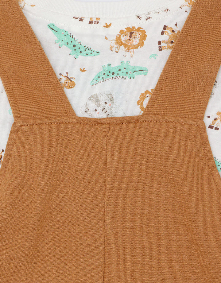 Little M Knit Safari Lions Jumpsuit Overall Anak Laki-laki