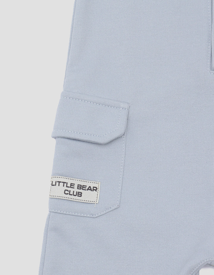 Little M Knitt Bear Romme Jumpsuit Anak Laki-laki