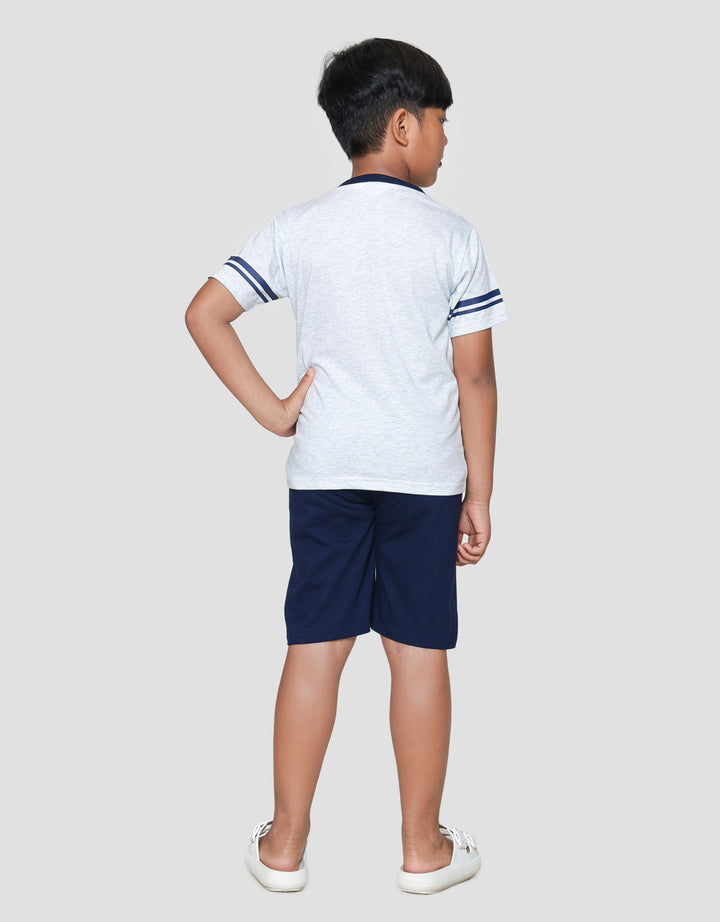 Little M Lgn Stripe Best Kicker Pakaian Set Anak Laki-laki