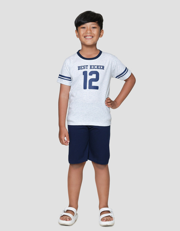 Little M Lgn Stripe Best Kicker Pakaian Set Anak Laki-laki