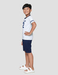 Little M Lgn Stripe Best Kicker Pakaian Set Anak Laki-laki