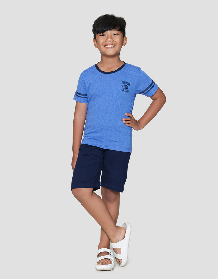 Little M Lgn Stripe Tough Football Pakaian Set Anak Laki-laki