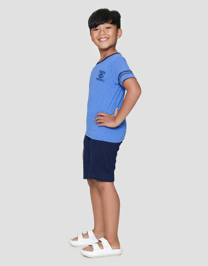 Little M Lgn Stripe Tough Football Pakaian Set Anak Laki-laki