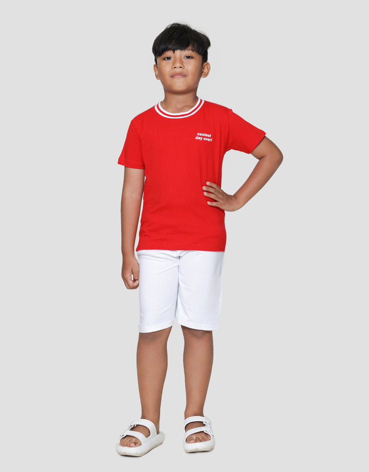 Little M Rib Manset Coolest Day Ever Pakaian Set Anak Laki-laki