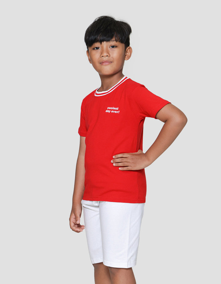Little M Rib Manset Coolest Day Ever Pakaian Set Anak Laki-laki