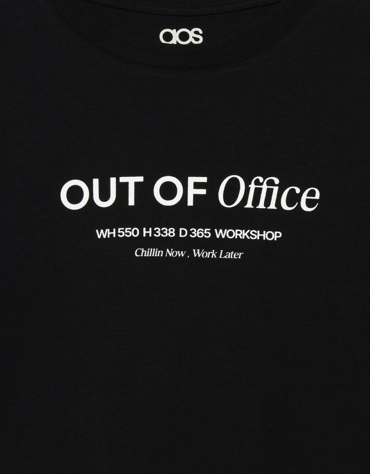 Aos Theme Popular Concept Simple Wording Office Kaos Pria