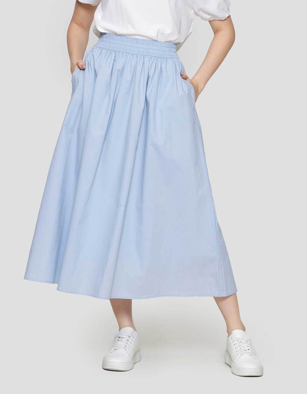 Suko Woven Bottom Women's Midi Skirt