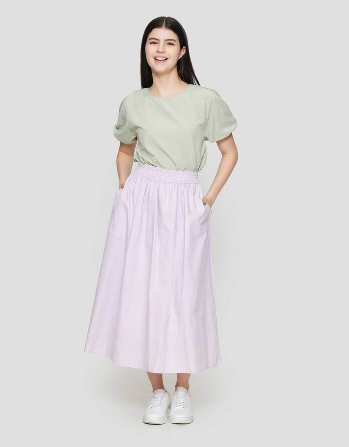 Suko Woven Bottom Rok Midi Wanita